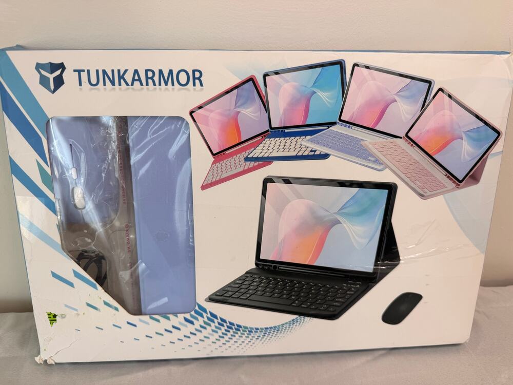 TUNKARMOR iPad 10.2 Keyboard Case with Bluetooth Keyboard & Mouse Blue Open Box